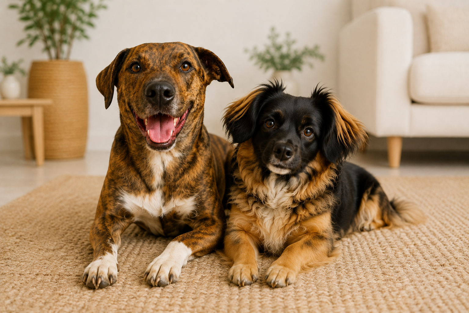 Alika and Nugget, the dogs behind the Alika & Co brand